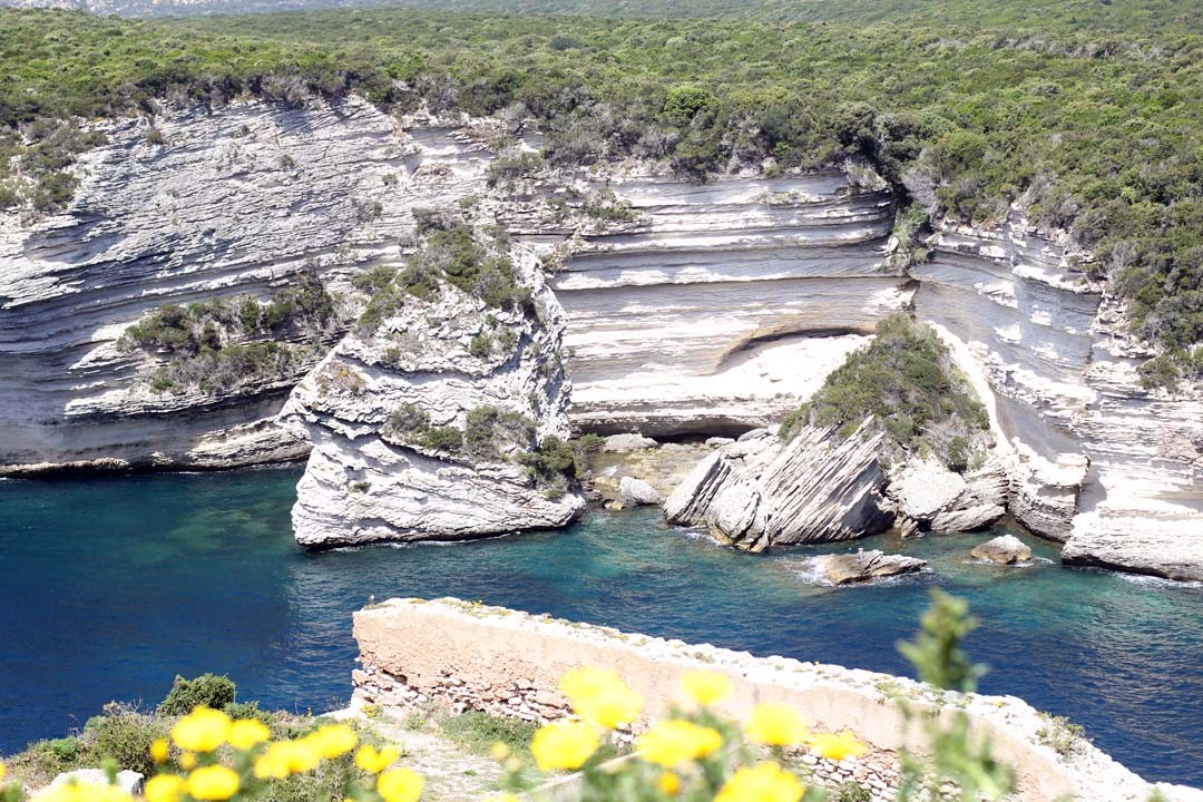 Falaise calcaire calanque Bonifacio Corse