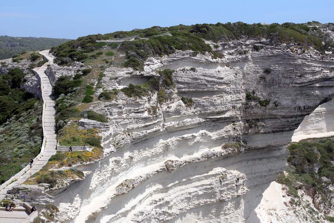 Falaise calcaire chemin des douaniers Bonifacio Corse