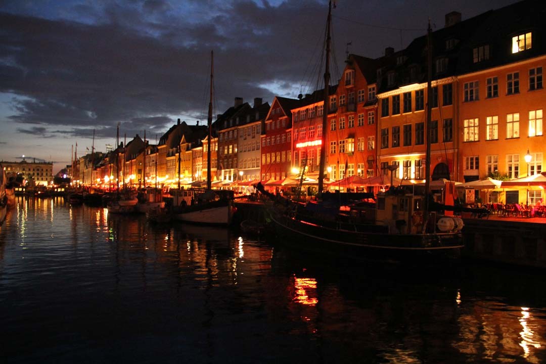 Nyhavn Port de Copenhague la nuit