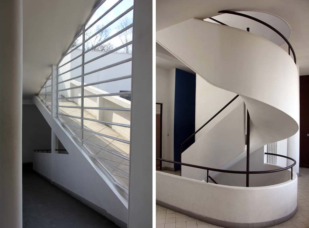 Escalier La Villa Savoye Le Corbusier à Poissy