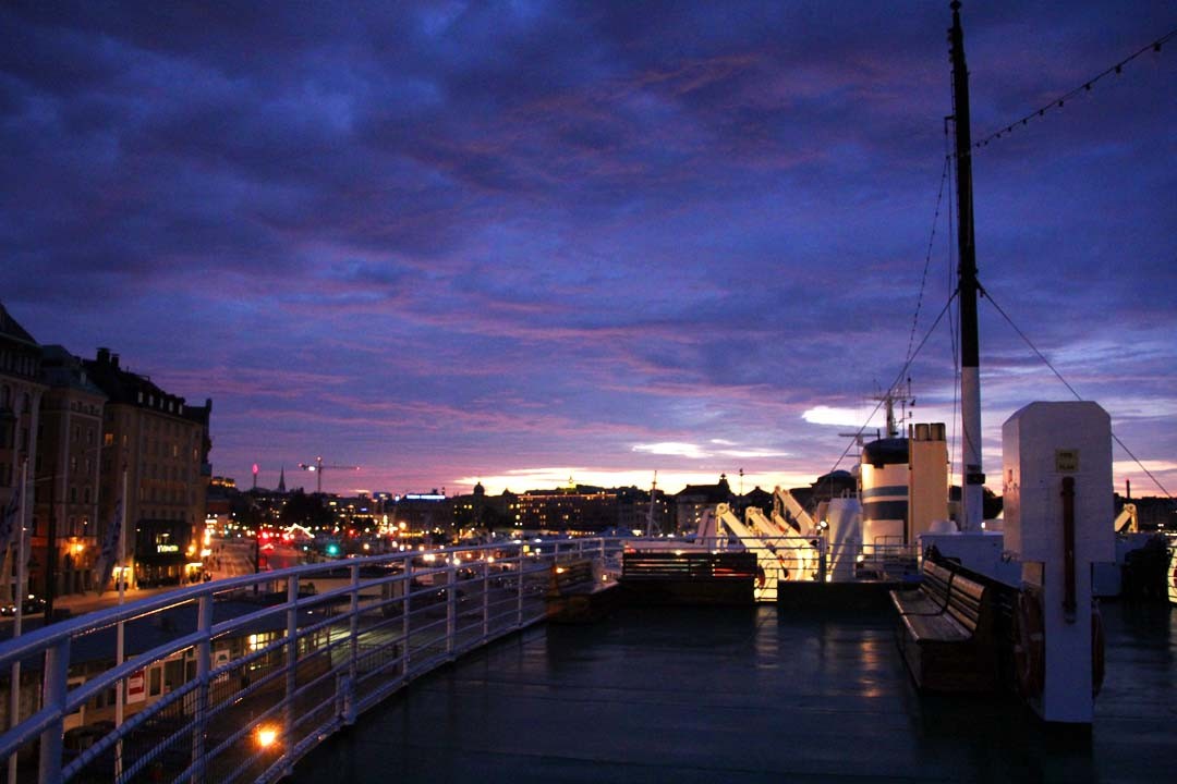 Terrasse navire Anedin à Stockholm